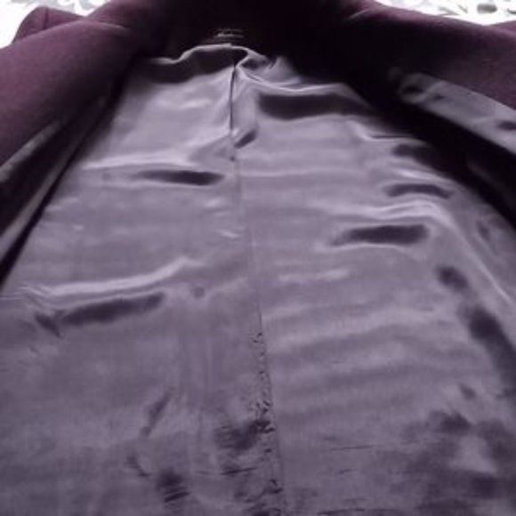 Stephanie Matthews Vintage Women's Double Breasted Coat - Sz (8) - Dark Burgundy - Picture 11 of 12